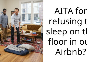 AITA for refusing to sleep on the floor in our Airbnb?