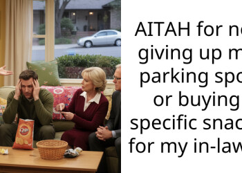 AITAH for not giving up my parking spot or buying specific snacks for my in-laws?