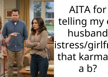 AITA for telling my ex husband mistress/girlfriend that karma is a b?