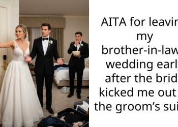AITA for leaving my brother-in-law’s wedding early after the bride kicked me out of the groom’s suite?