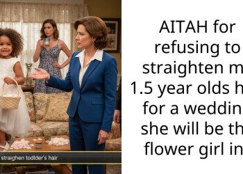 AITAH for refusing to straighten my 1.5 year olds hair for a wedding she will be the flower girl in?
