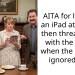 AITA for leaving an iPad at a B&B, then threatening with the police when the owners ignored me?
