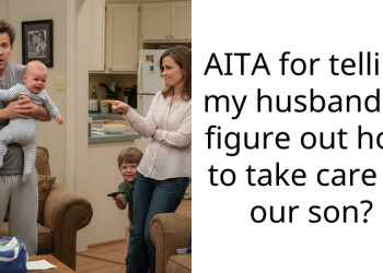 AITA for telling my husband to figure out how to take care of our son?