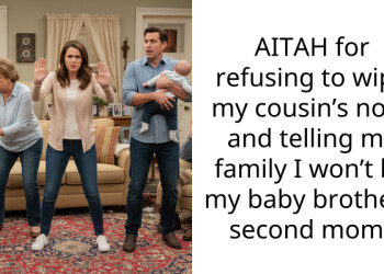 AITAH for refusing to wipe my cousin’s nose and telling my family I won’t be my baby brother’s second mom?
