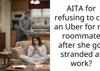 AITA for refusing to call an Uber for my roommate after she got stranded at work?