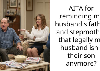 AITA for reminding my husband’s father and stepmother that legally my husband isn’t their son anymore?