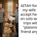 AITAH for telling my wife I can’t accept her going on solo weekend trips with her “platonic” guy friend anymore?