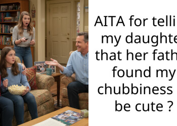 AITA for telling my daughter that her father found my chubbiness to be cute ?