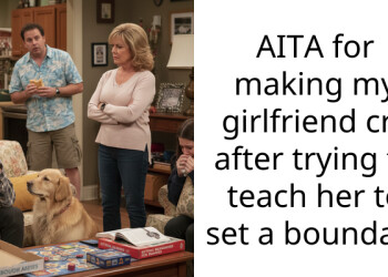 AITA for making my girlfriend cry after trying to teach her to set a boundary