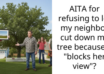 AITA for refusing to let my neighbor cut down my tree because it “blocks her view”?