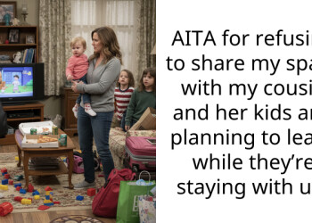 AITA for refusing to share my space with my cousin and her kids and planning to leave while they’re staying with us?