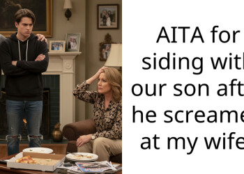 AITA for siding with our son after he screamed at my wife?