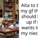 Aita to telling my gf that we should break up if she wants to kick my niece out