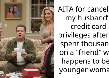 AITA for canceling my husband’s credit card privileges after he spent thousands on a “friend” who happens to be a younger woman?
