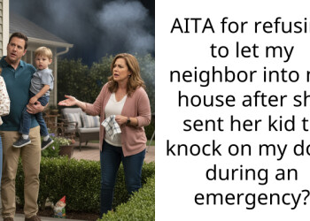 AITA for refusing to let my neighbor into my house after she sent her kid to knock on my door during an emergency?