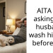 AITA for asking my husband wash his hair before bed