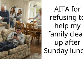 AITA for refusing to help my family clean up after Sunday lunch?