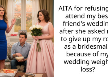 AITA for refusing to attend my best friend’s wedding after she asked me to give up my role as a bridesmaid because of my wedding weight loss?