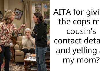 AITA for giving the cops my cousin’s contact details and yelling at my mom?