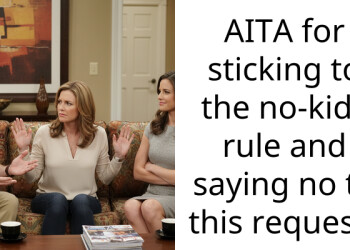 AITA for sticking to the no-kids rule and saying no to this request?
