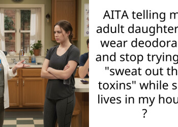 AITA telling my adult daughter to wear deodorant and stop trying to “sweat out the toxins” while she lives in my house ?