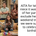 AITA for telling my niece it wasn’t right of her parents to exclude her from a weekend trip when we were supposed to celebrate her birthday?