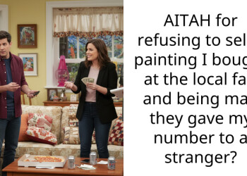 AITAH for refusing to sell a painting I bought at the local fair and being mad they gave my number to a stranger?