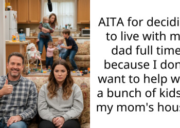 AITA for deciding to live with my dad full time because I don’t want to help with a bunch of kids at my mom’s house?