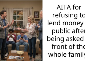 AITA for refusing to lend money in public after being asked in front of the whole family?