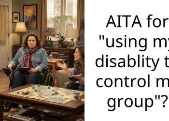 AITA for “using my disablity to control my group”?