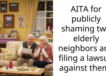 AITA for publicly shaming two elderly neighbors and filing a lawsuit against them?