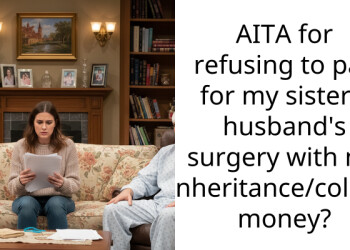 AITA for refusing to pay for my sister’s husband’s surgery with my inheritance/college money?