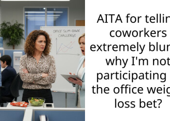 AITA for telling coworkers extremely bluntly why I’m not participating in the office weight loss bet?