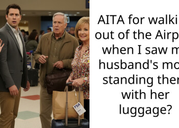 Redditor Leaves The Airport And Returns Home After Realizing Her Husband Brought His Mom Along On Their Trip