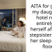 AITA for getting my daughter a hotel room entirely for herself after her stepsisters made her sleep on the floor?