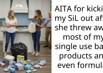 Redditor Kicks Out Her “Crunchy Parent” SIL After She Threw Away Her Baby Products Because They’re “Evil”