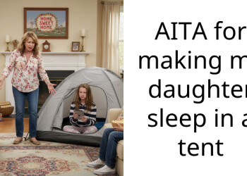 AITA for making my daughter sleep in a tent