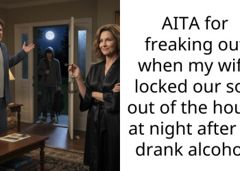 AITA for freaking out when my wife locked our son out of the house at night after he drank alcohol?