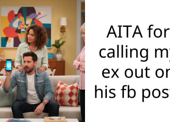 AITA for calling my ex out on his fb post?