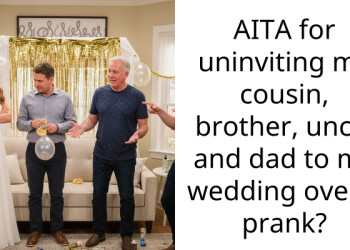 AITA for uninviting my cousin, brother, uncle and dad to my wedding over a prank?