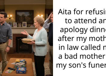 Aita for refusing to attend an apology dinner after my mother in law called me a bad mother at my son’s funeral?