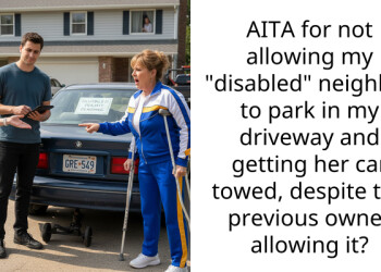 Redditor Tows “Disabled” Neighbor’s Car After Consistently Warning Her Not To Park In Their Driveway