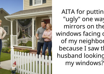 Lady Stunned To Learn That Annoying Window Foil Next Door Is To Keep Her Own Husband’s P*eping Tom Habits In Check