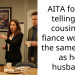 AITA for not telling my cousin my fiance works at the same office as her husband?