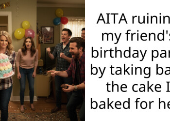 AITA ruining my friend’s birthday party by taking back the cake I baked for her?