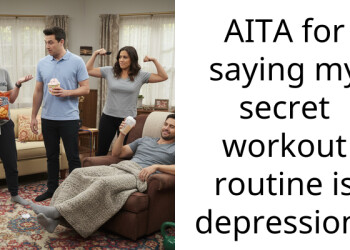 AITA for saying my secret workout routine is depression?