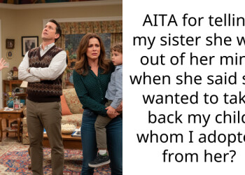 AITA for telling my sister she was out of her mind when she said she wanted to take back my child whom I adopted from her?