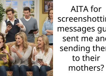 AITA for screenshotting messages guys sent me and sending them to their mothers?