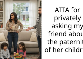 AITA for privately asking my friend about the paternity of her children