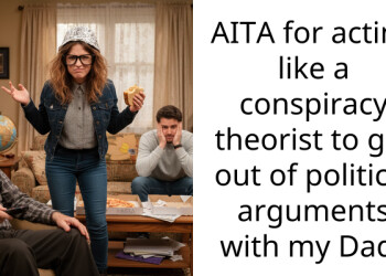 AITA for acting like a conspiracy theorist to get out of political arguments with my Dad?